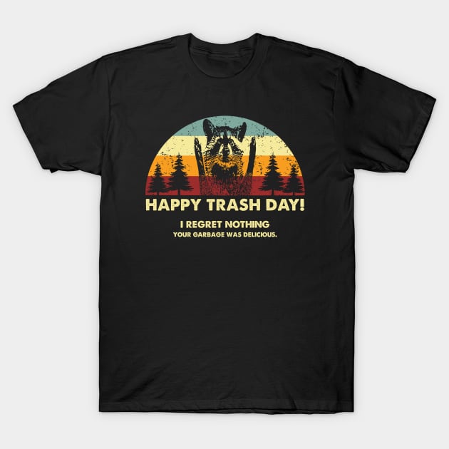 Retro Trash Day T-Shirt by Whimsical Thinker